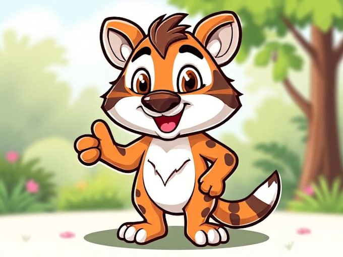 make animal cartoon mascot character vector