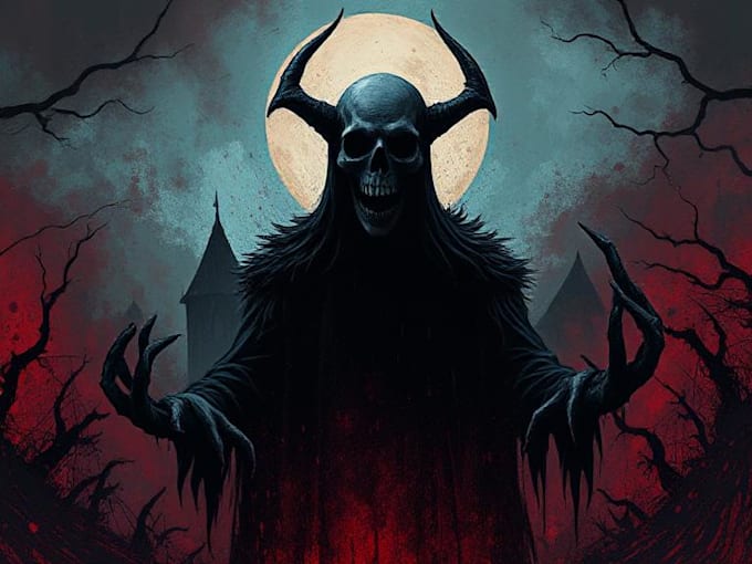 create dark art illustration