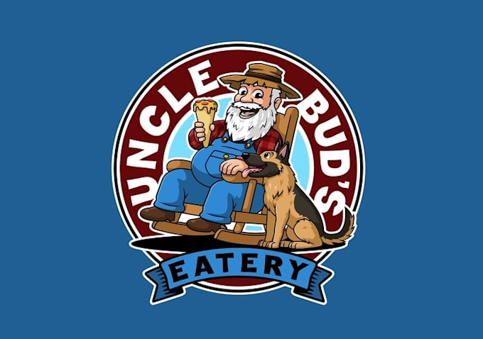 design fun sandwich pizza roll shop logo
