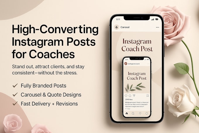instagram post design for coaches carousels and quotes