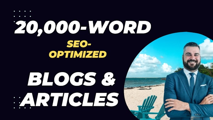 write 30 SEO blog posts monthly as a native english speaker
