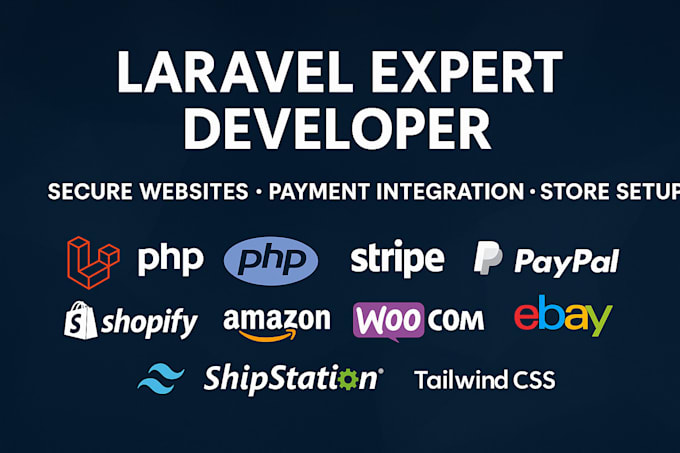 develop a laravel web app with payment, store, and shipping API integration
