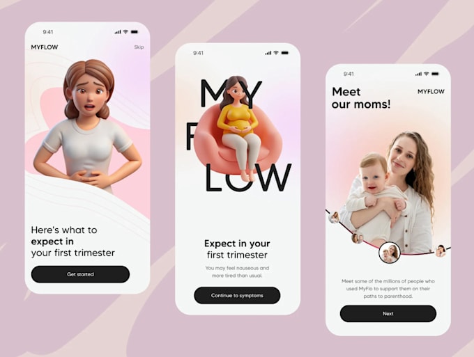 develop ai pregnancy test app, period tracker,  menstrual, ovulation tracker app