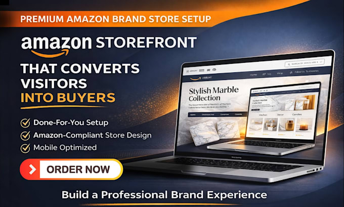 design a premium amazon storefront amazon store setup amazon brand store setup