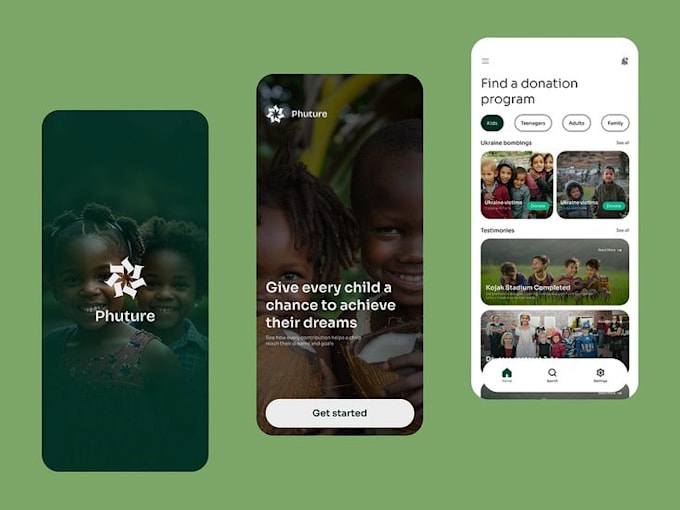 develop donation app, crowdfunding app, equity funding app, charity app