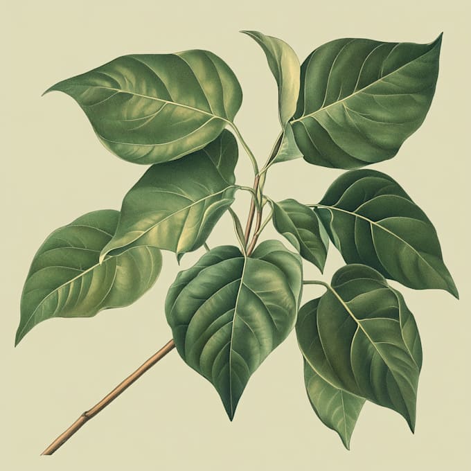 draw botanical, floral and retro illustration