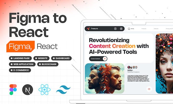 convert figma design to responsive react or next js website