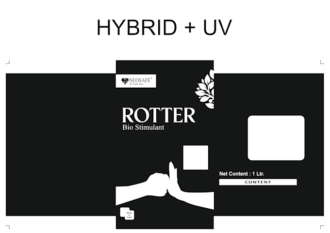 do color separation in label white color, hybrid, uv