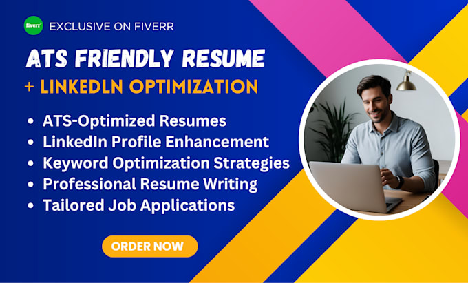 create ats friendly, executive modern resume and linkedin optimization services