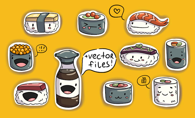 draw cartoon hand drawn sticker design, badge, patch design