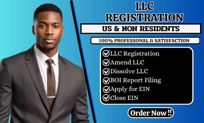 do US llc registration, ein, registered agent, boi, dissolve llc, wyoming llc