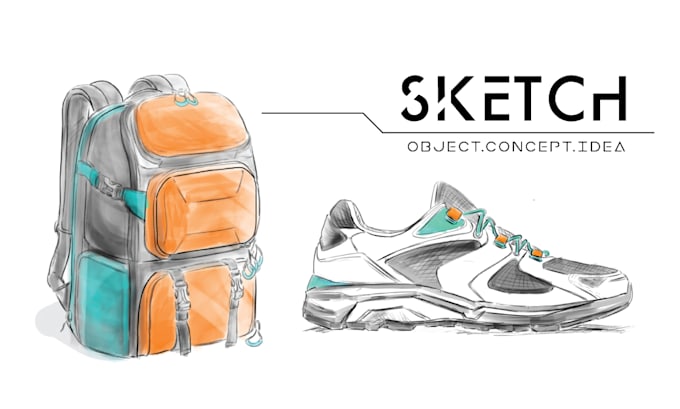 draw sketch product or object from photo and your idea