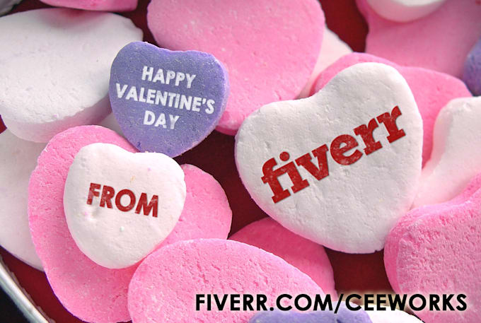 put your logo or text on valentine heart candy