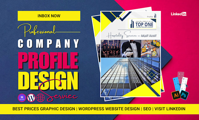 write and design a professional company profile