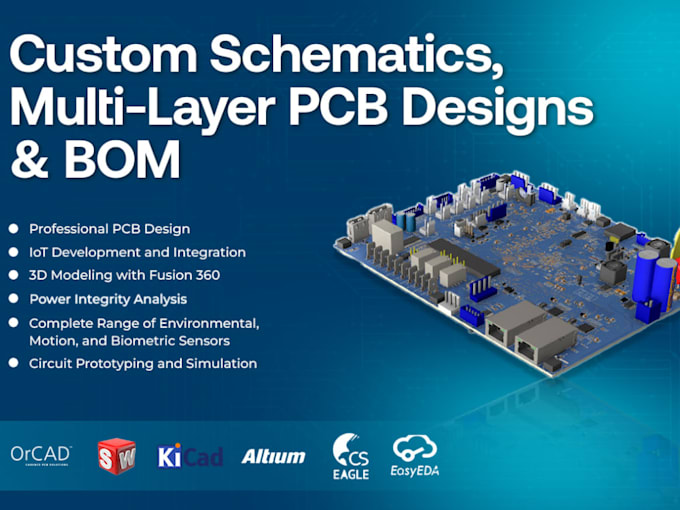 Design professional pcb schematics and layouts using altium, kicad