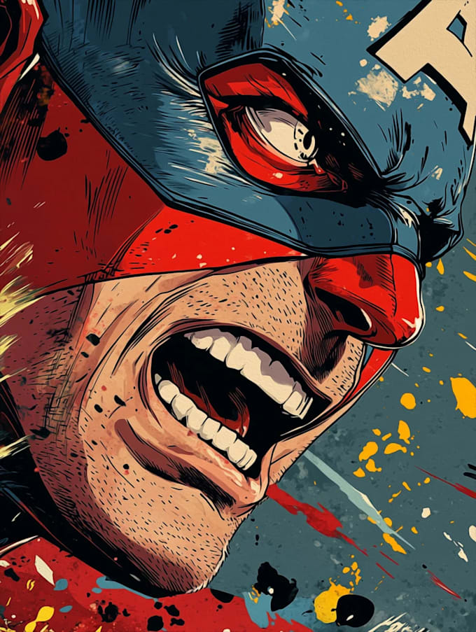 creat a cartoon character superhero etc