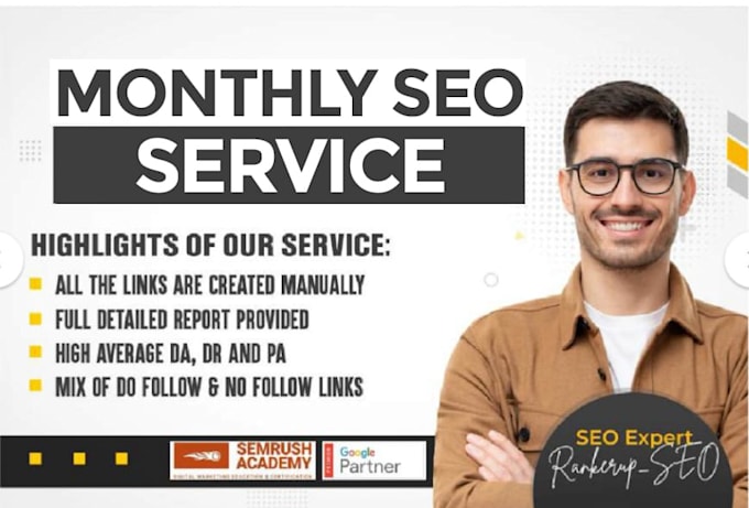 Do monthly off page seo service with white hat backlinks for google top ...
