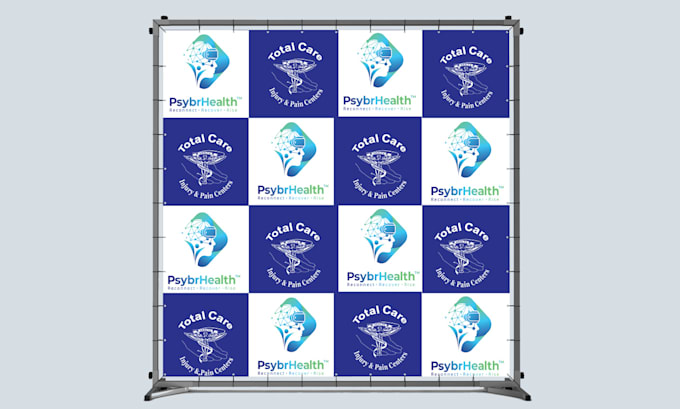 create step and repeat or backdrop banners from your logo