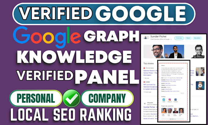 create google knowledge panel or local SEO for person and business