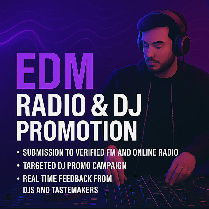 Promote your edm music to djs or radio stations by Paokdz | Fiverr