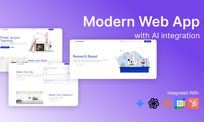 develop a modern minimalistic web app with ai llm integration
