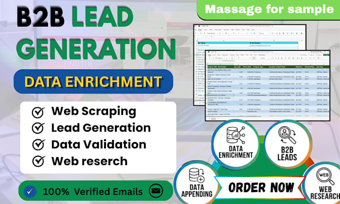 do data enrichment, data gathering, data collection, web research, lead generat