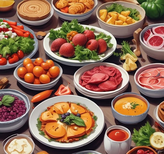 create food illustration for your business