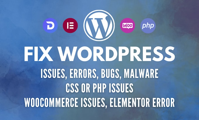fix wordpress errors, woocommerce issues, bugs, css, wp help, elementor error