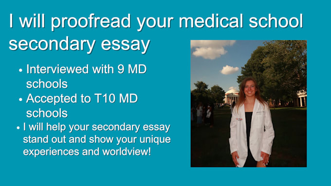 perfect and proofread your medical school secondary