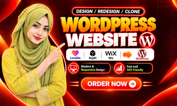 do website design, redesign clone or convert lovable, replit, wix to wordpress