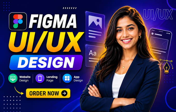 do modern figma website design, ui ux, landing page website and mobile app