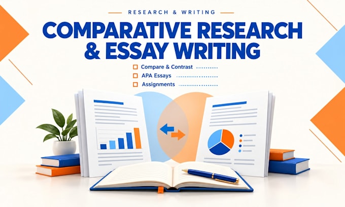 write comparison paper, compare and contrast research, apa essay, assignment