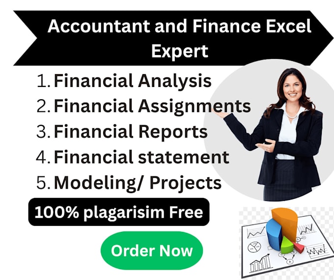 do accounting and finance assignments, financial analysis report, excel projects