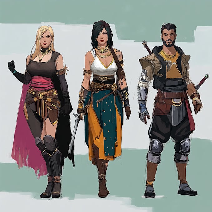 create realistic character and creature concept art