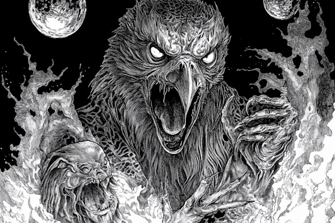 draw black and white illustrations