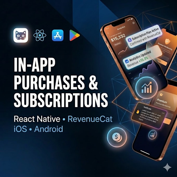 integrate revenuecat, in app subscriptions or purchases