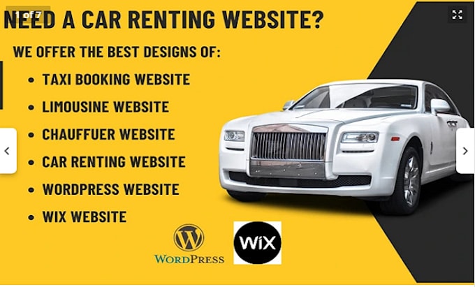 design chauffeur website, limousine, taxi booking website