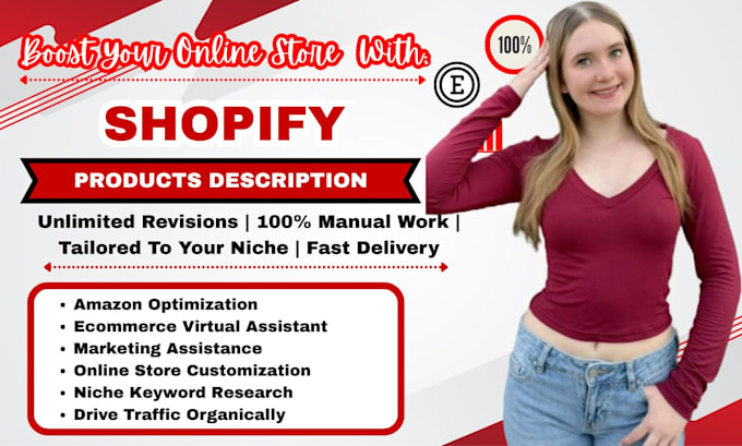 write SEO product descriptions for shopify amazon etsy ecommerce product listing