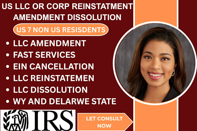 do US llc or corp reinstatement, amendment , dissolution