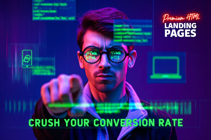 create custom HTML landing pages and website