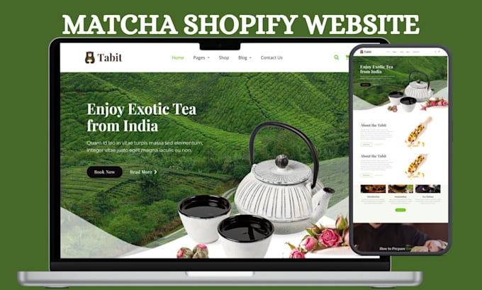 build private label coffee store matcha website green tea store coffee website