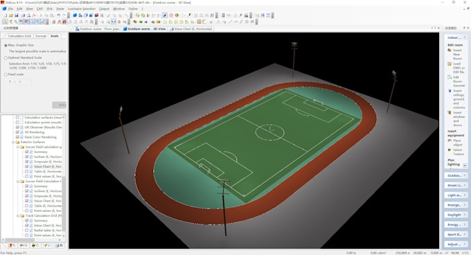 design professional dialux soccer field lighting for small to high end stadiums