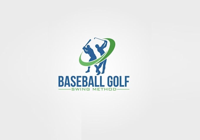 design baseball golf swing method logo