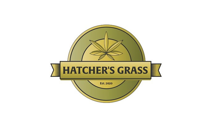 design creative hemp cannabis theme logo