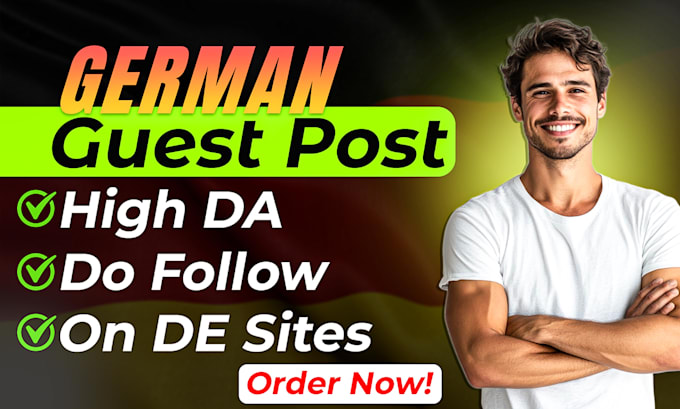 our agency will publish german de guest post high authority site