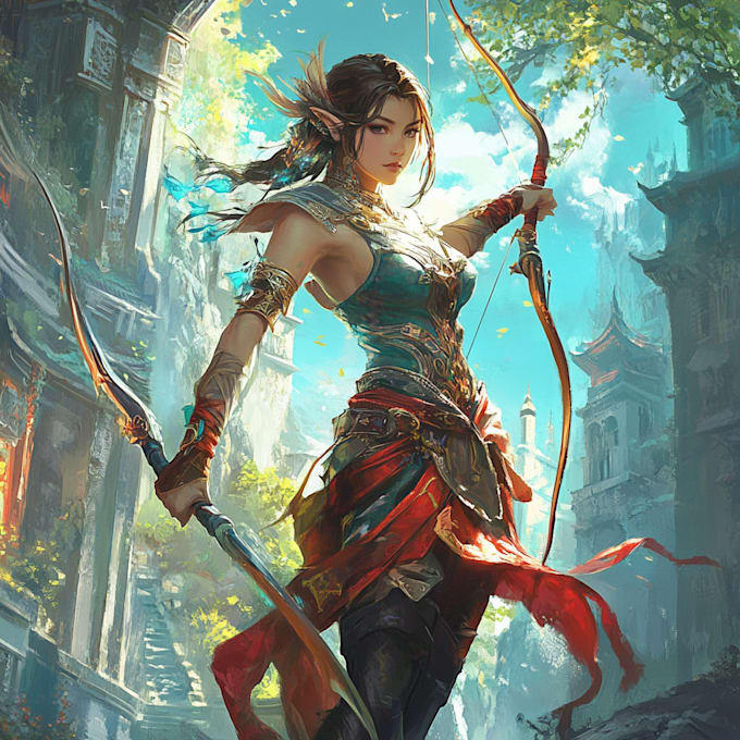 draw fantasy or fantasy character illustration