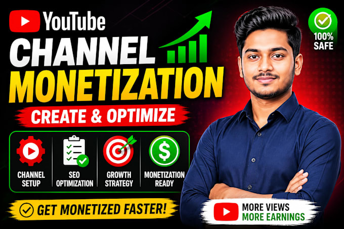 create and optimize your youtube channel for monetization