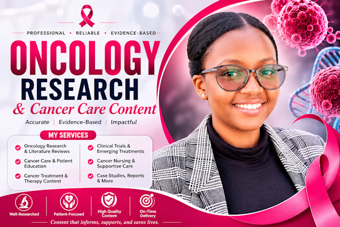 write oncology research content and cancer care