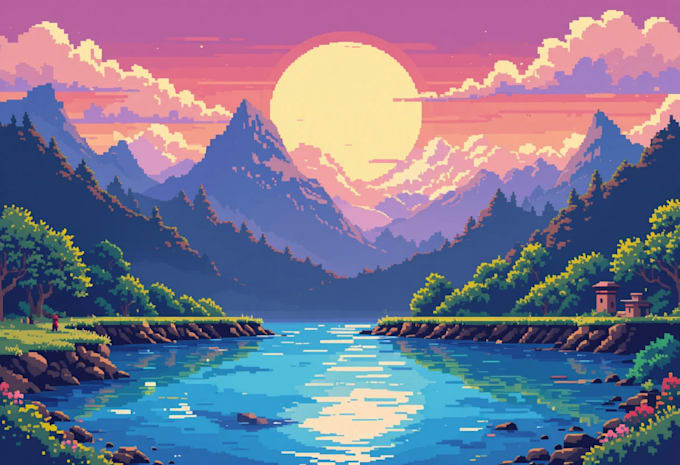draw your custom pixel background art