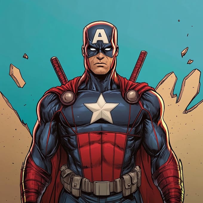 marvel or dc comic style custom illustration